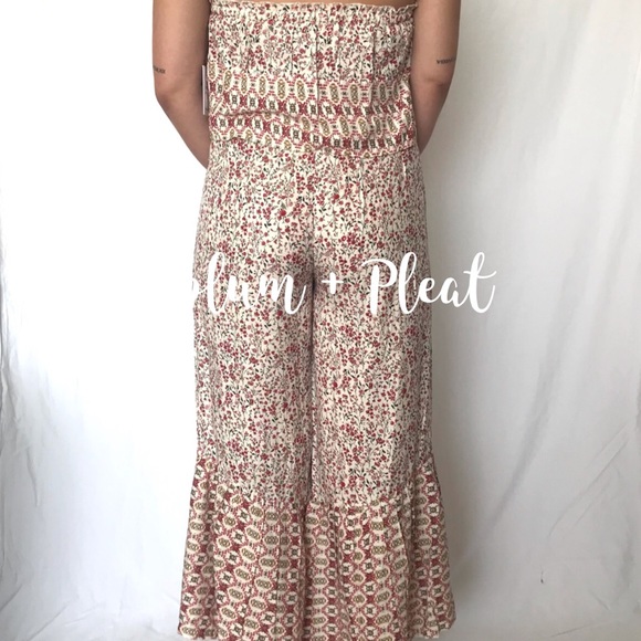 Japna | Floral Strapless Crop Jumpsuit | XS - Picture 4 of 13